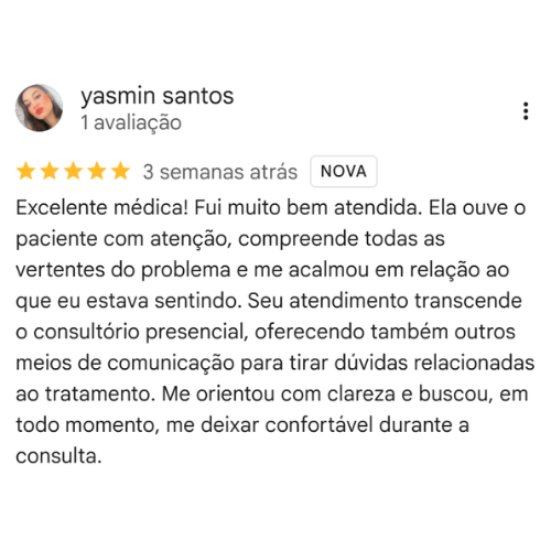 Depoimento Google Dra. Julia Uchoa