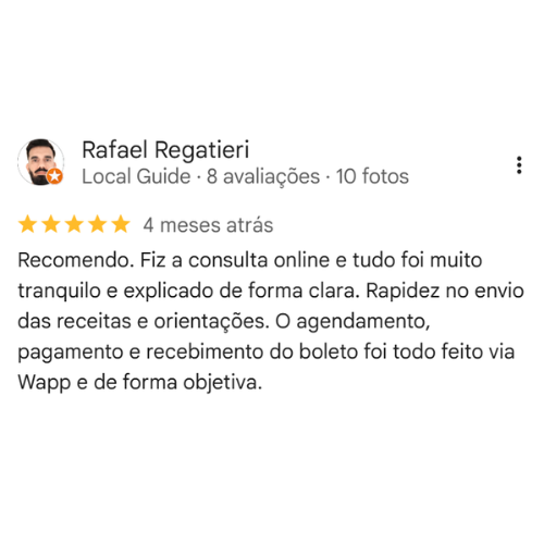 Depoimento Google Dra. Julia Uchoa